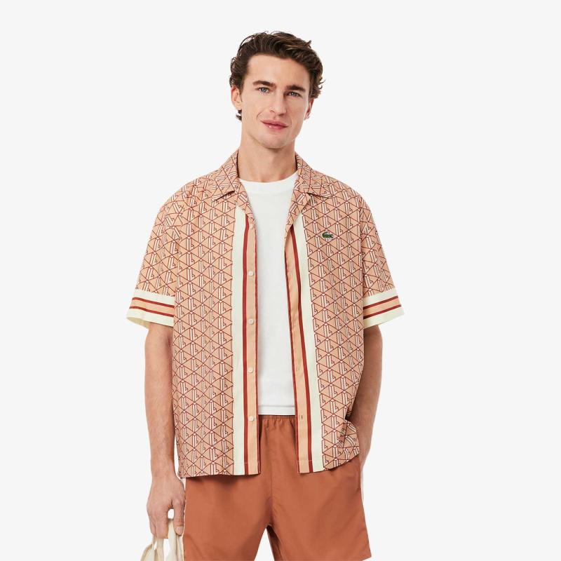 Straight Cut Monogram Shirt - 3CH9094 - LACOSTE