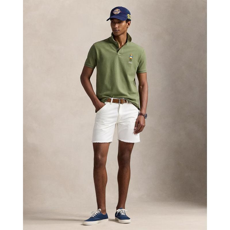 Custom Slim Polo Bear Mesh Polo Shirt - 710969633001 - POLO RALPH LAUREN