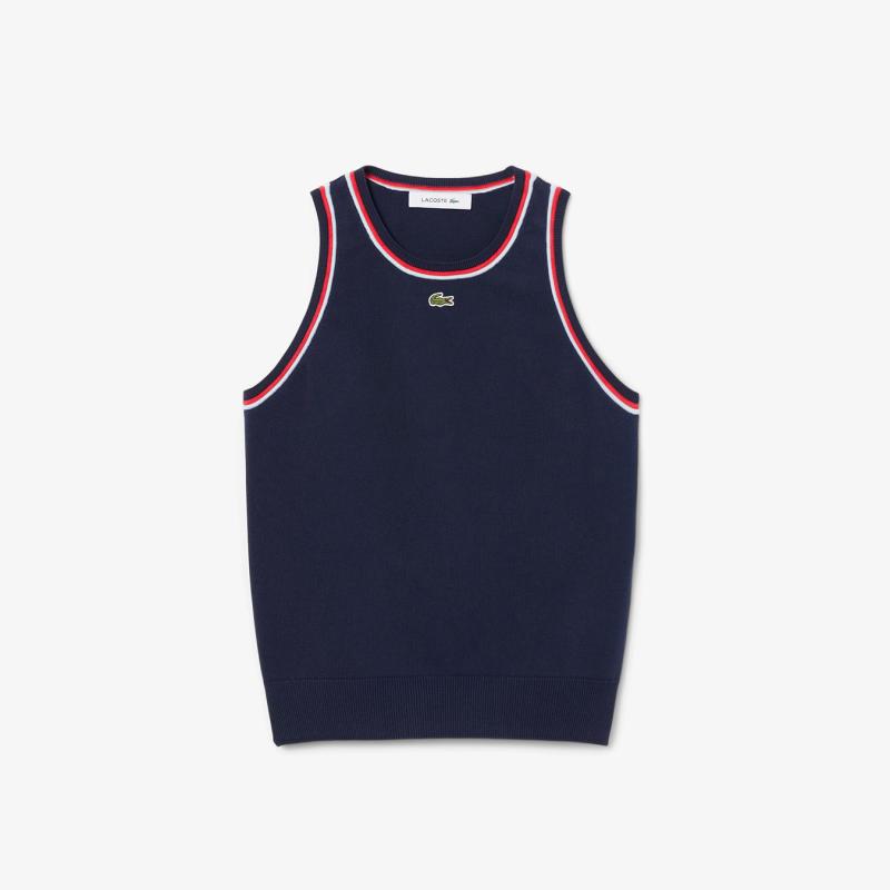 Women's Cotton Jersey Sleeveless Top - 3AF9263 - LACOSTE