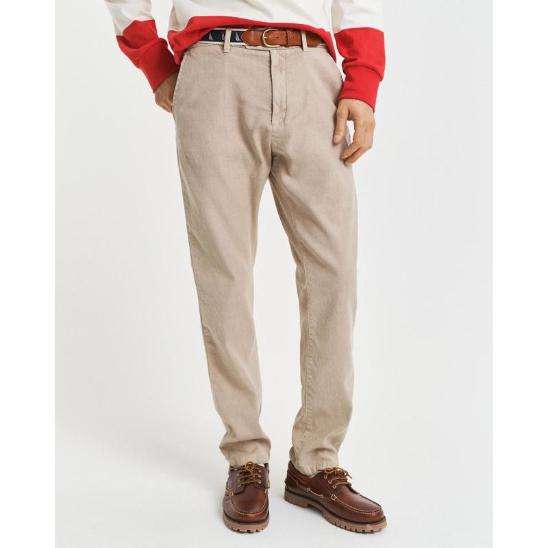 Slim Fit Cotton Linen Chinos - 3G1505342-34 - GANT