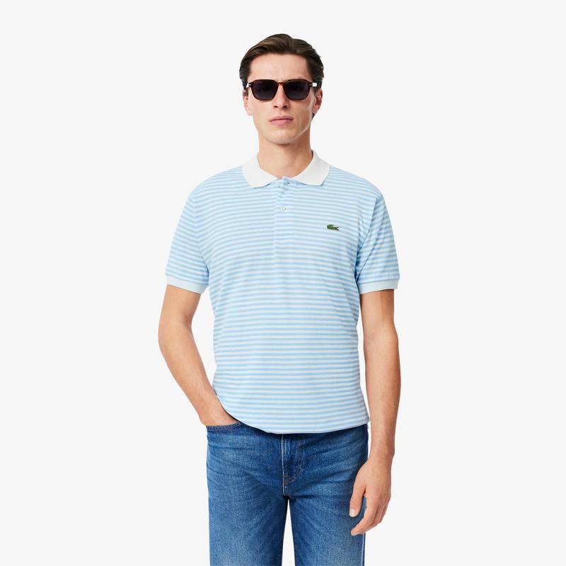 Men's Classic Fit L.12.12 Striped Petit Piqué Polo - 9@3PH9753 - LACOSTE