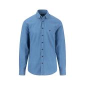 Shirt with button-down collar in jeans look - 1502  7030 - FYNCH HATTON