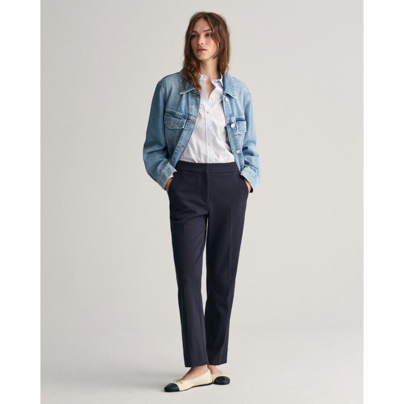 Regular Fit Striped Poplin Shirt - 9@3GW4300214 - GANT