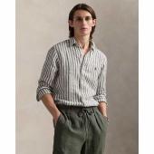 Custom Fit Striped Linen Shirt - 710969636001 - POLO RALPH LAUREN