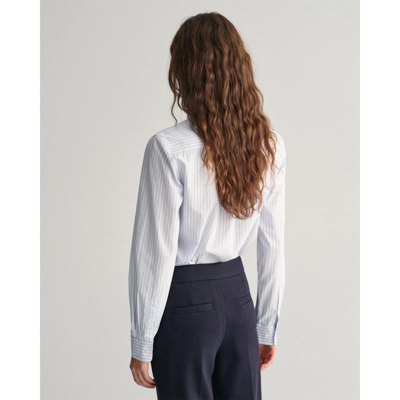 Regular Fit Striped Poplin Shirt - 9@3GW4300214 - GANT