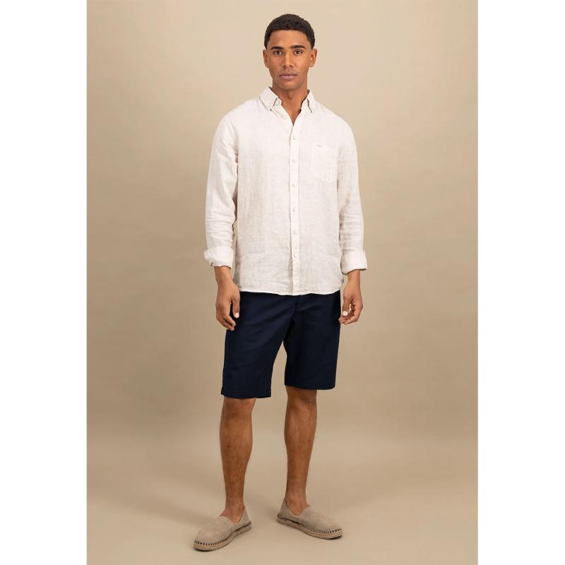 Linen shirt with button-down collar - 1504 6160 - FYNCH HATTON