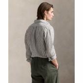 Custom Fit Striped Linen Shirt - 710969636001 - POLO RALPH LAUREN