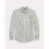 Custom Fit Striped Linen Shirt - 710969636001 - POLO RALPH LAUREN