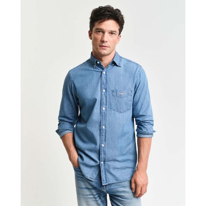 Men's Indigo Denim Shirt - 9@3G3000400 - GANT