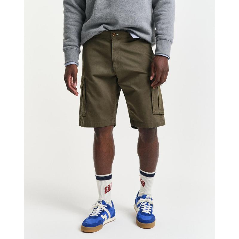 Relaxed Fit Twill Cargo Shorts - 9@3G205069 - GANT