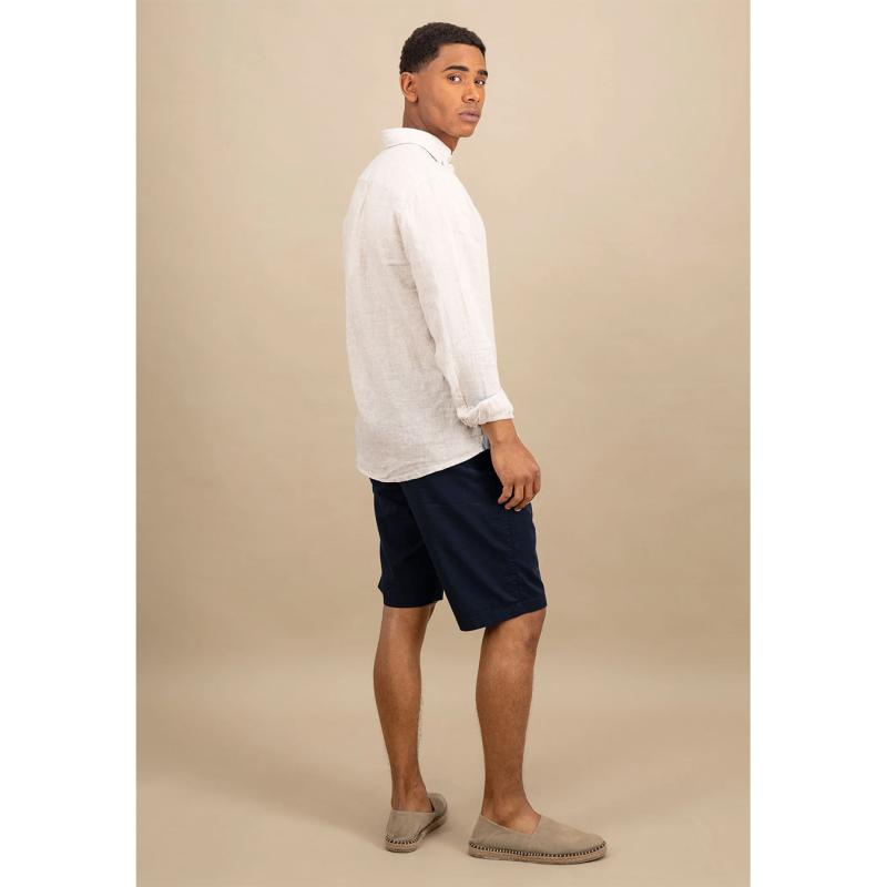 Linen shirt with button-down collar - 1504 6160 - FYNCH HATTON