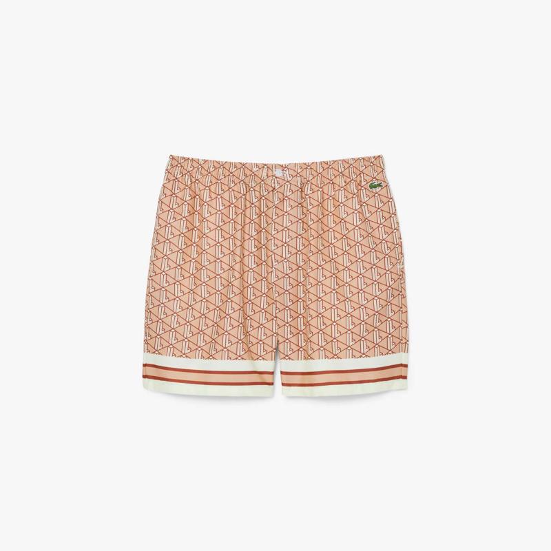 Men's Lightweight Monogram Print Shorts - 3GH9928 - LACOSTE