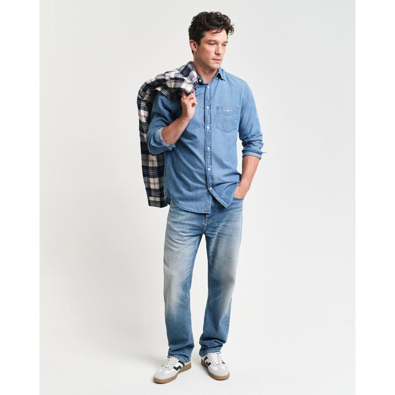 Men's Indigo Denim Shirt - 9@3G3000400 - GANT