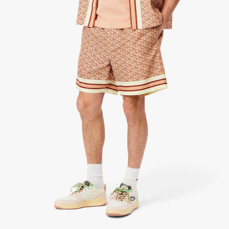 Men's Lightweight Monogram Print Shorts - 3GH9928 - LACOSTE