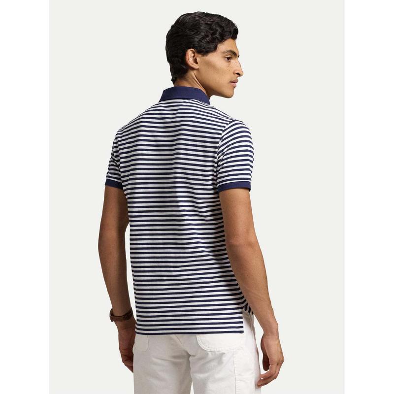 Custom Slim Fit Striped Polo Shirt - 710956682001 - POLO RALPH LAUREN