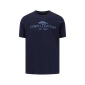 T-shirt with a round neckline with logoprint - 1503  1310 - FYNCH HATTON