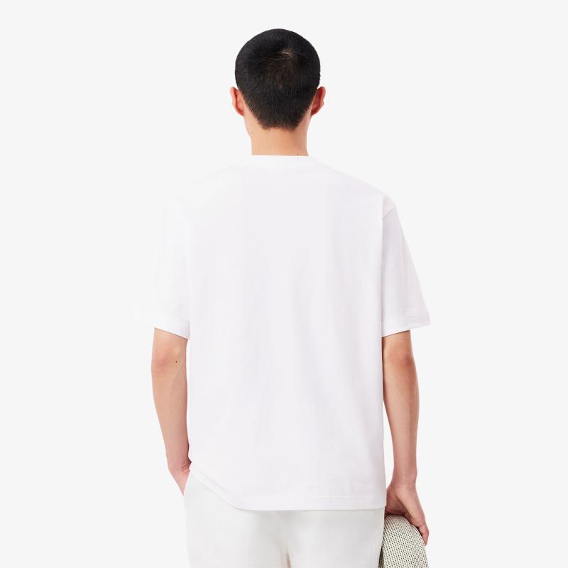 Men's Loose Fit Heavy Cotton Printed T-Shirt - 9@3TH2753 - LACOSTE