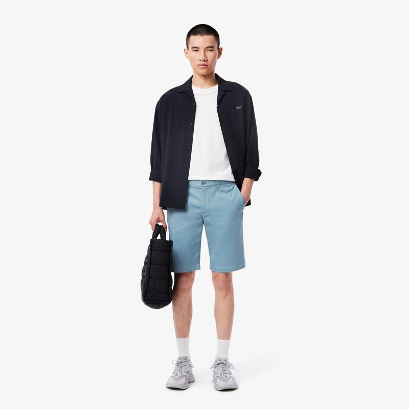 Men's Slim Fit Stretch Cotton Shorts - 3FH3347 - LACOSTE