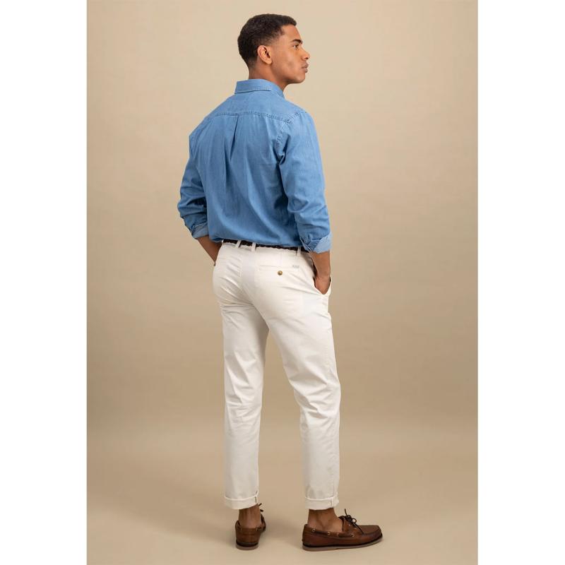 Shirt with button-down collar in jeans look - 1502  7030 - FYNCH HATTON