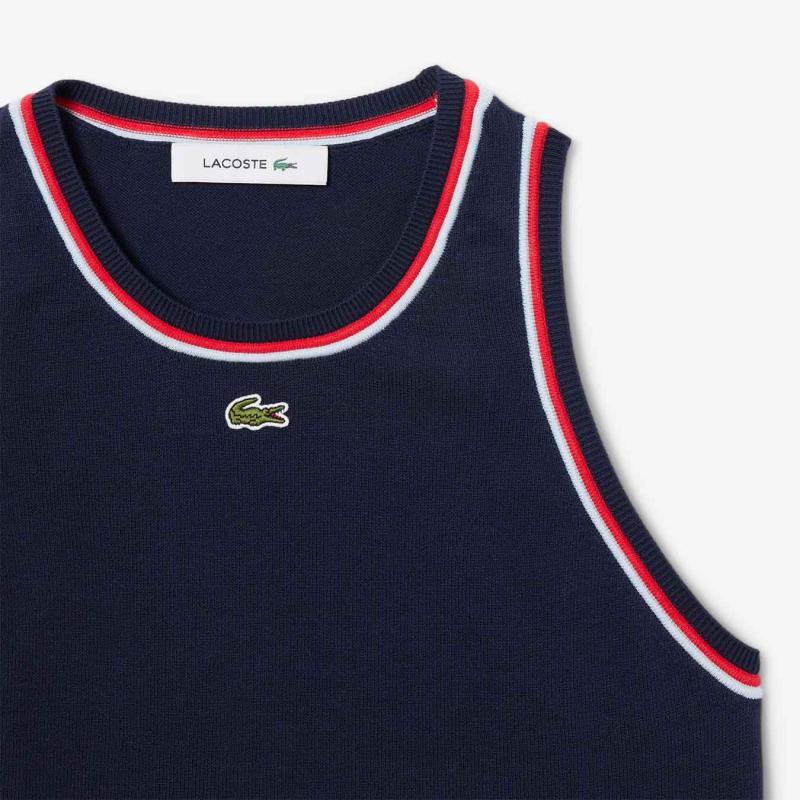 Women's Cotton Jersey Sleeveless Top - 3AF9263 - LACOSTE