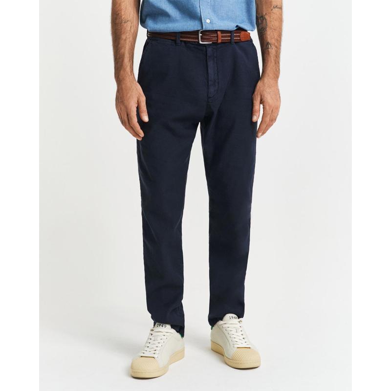 Slim Fit Cotton Linen Chinos - 3G1505342-34 - GANT