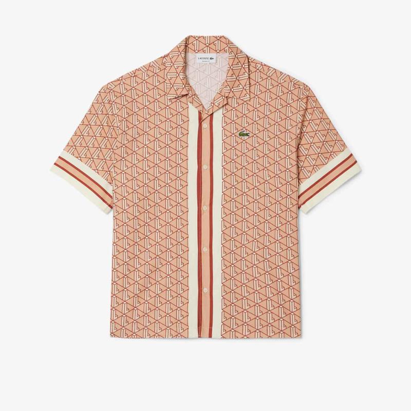 Straight Cut Monogram Shirt - 3CH9094 - LACOSTE