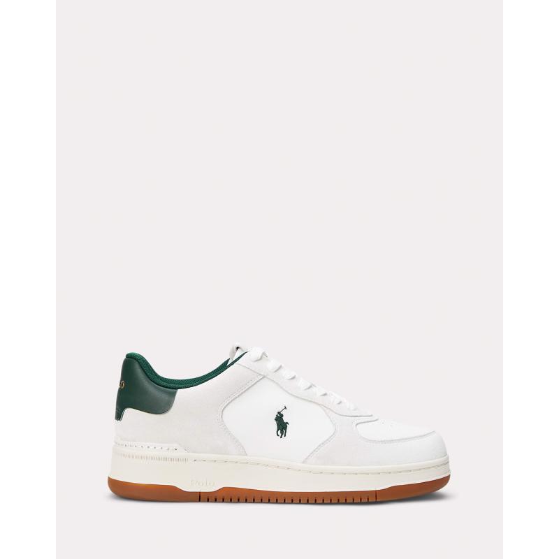 Masters Court Suede-Panelled Trainer - 809971482002 - POLO RALPH LAUREN