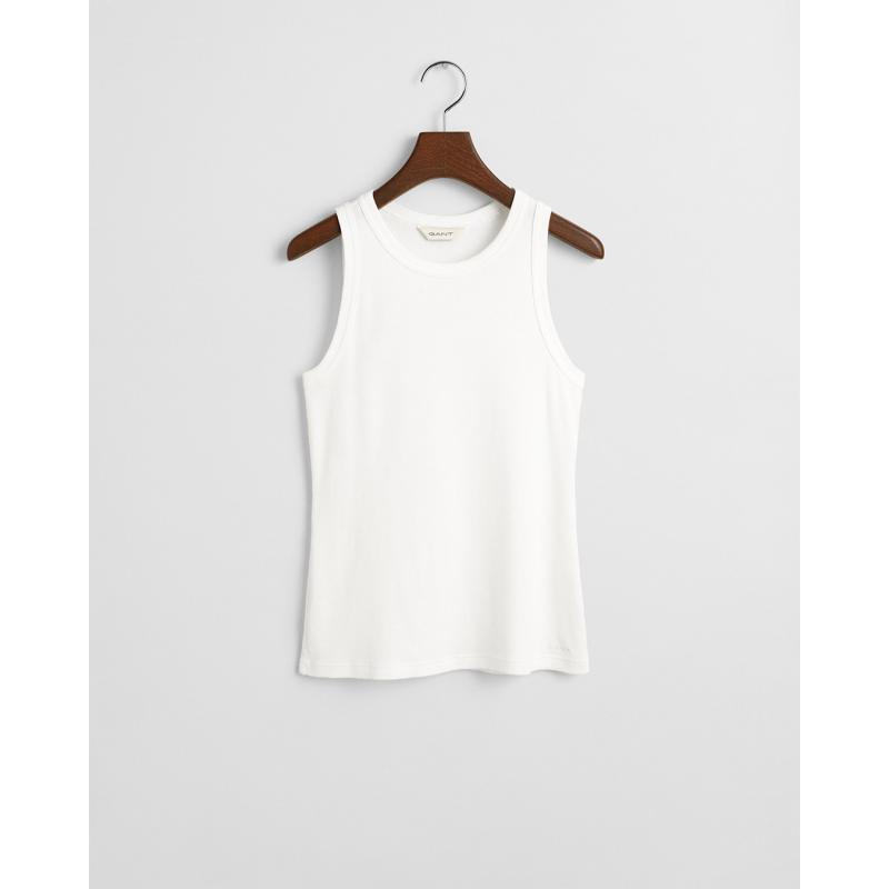 High Neck Ribbed Tank Top - 9@3GW4201407 - GANT