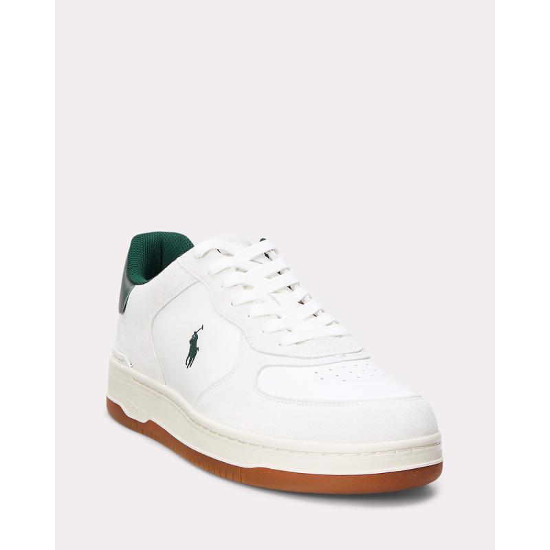 Masters Court Suede-Panelled Trainer - 809971482002 - POLO RALPH LAUREN