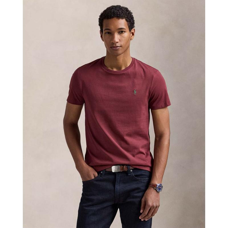 Custom Slim Fit Jersey Crewneck T-Shirt - 710671438424 - POLO RALPH LAUREN