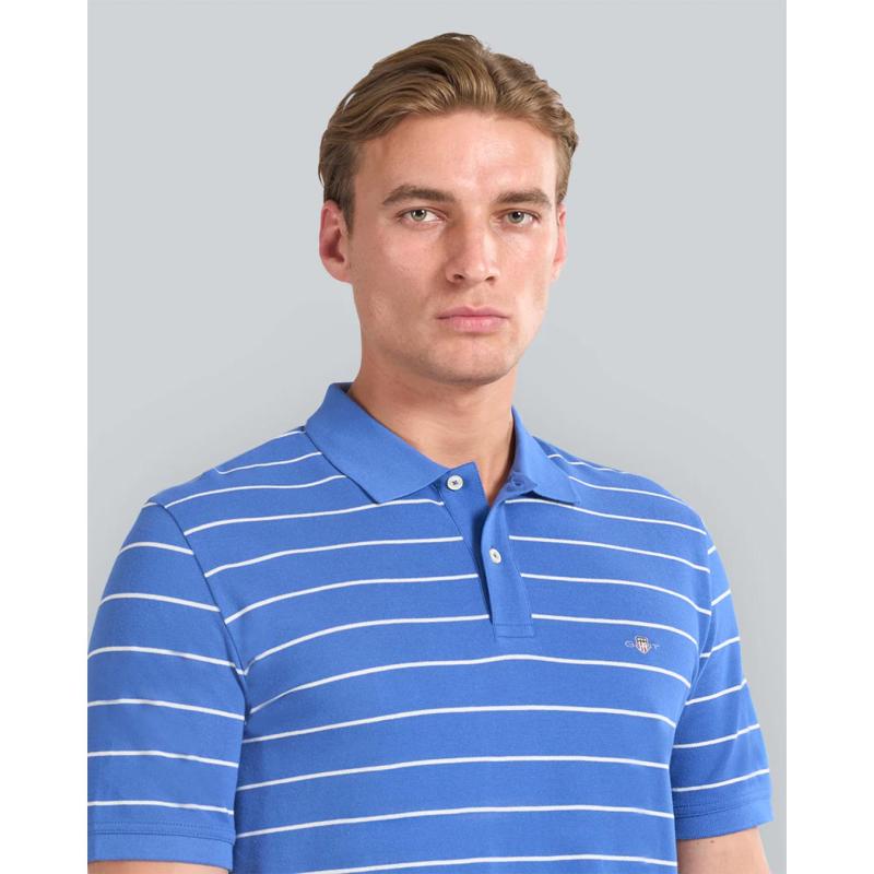 STRIPED SHORT SLEEVE POLO - 3G2014026 - GANT