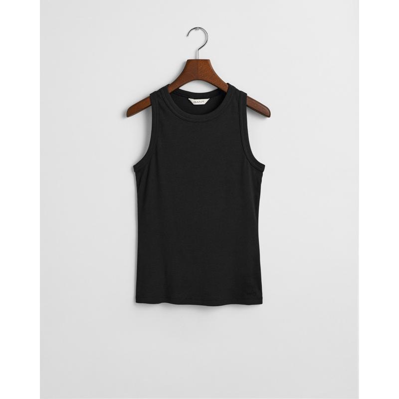 High Neck Ribbed Tank Top - 9@3GW4201407 - GANT