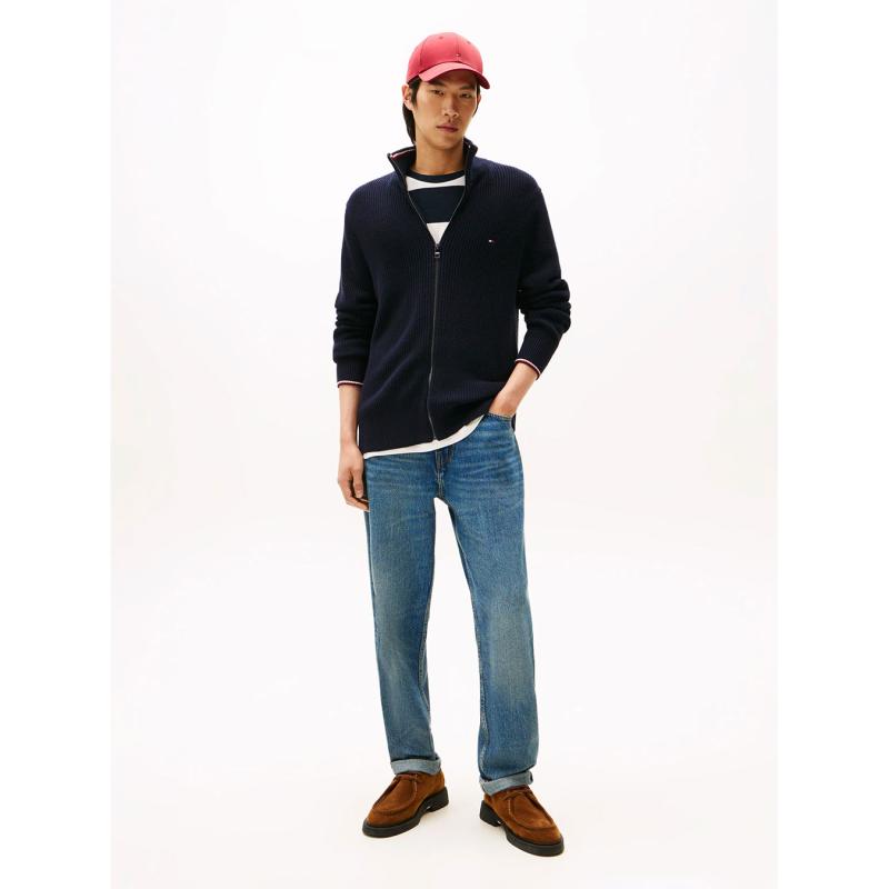 Rib Zip Through Cardigan - MW0MW41517 - TOMMY HILFIGER