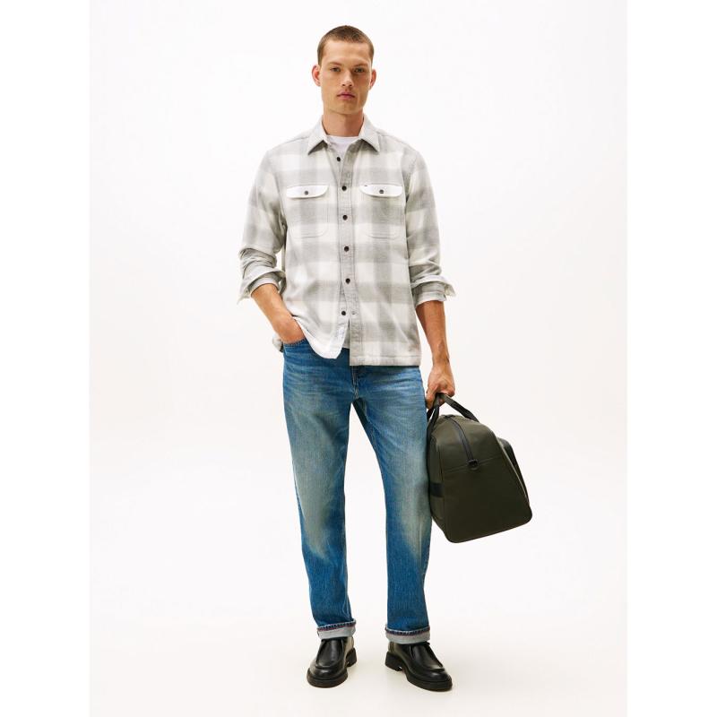 Relaxed Fit Check Flannel Overshirt - MW0MW40483 - TOMMY HILFIGER