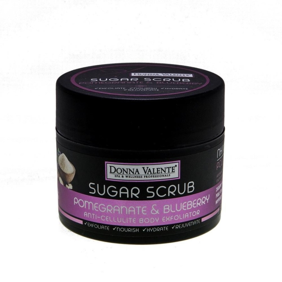 Sugar Scrub - Pomegranate & Blueberry - 250g- Anti-Cellulite Body Exfoliator