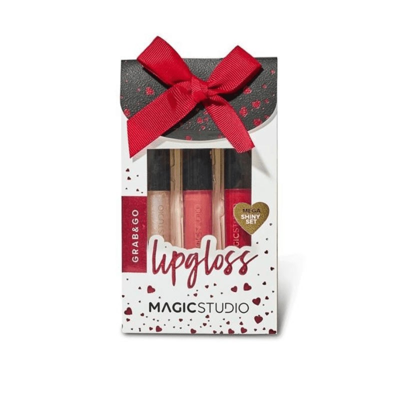 Mega Shiny Set Lip Gloss 3Col RED-White