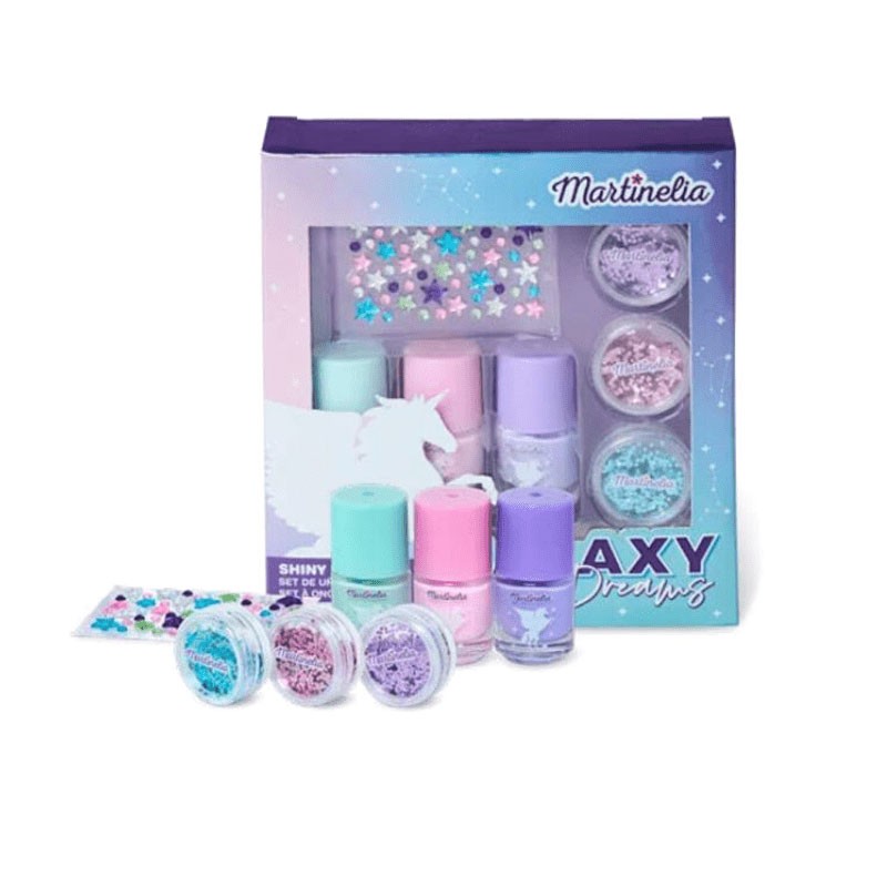 Galaxy Dreams Pegasus Nail Set – Βερνύκια Νυχιών 3 Χ 4ml, Glitter 3 X 2gr & Αυτοκόλλητα