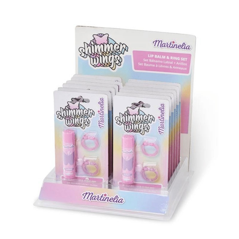 Shimmer Wings Set Lip Balm 4gr Βατόμουρο & 2 x Δαχτυλίδια Ροζ και Φούξια