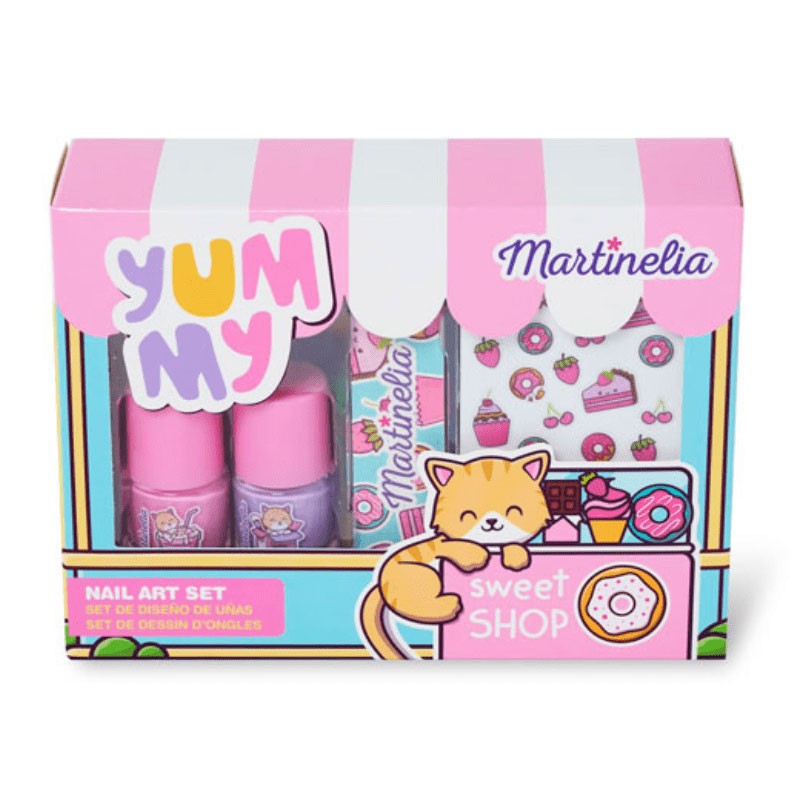 Yummy Nail Art Set Βερνίκια Νυχιών 2 x 4ml Λίμα Νυχιών & Αυτοκόλλητα