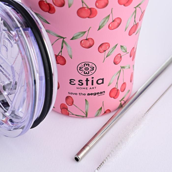 Θερμός Coffee Mug Estia Cherry Rose 350ml