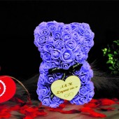 Διακοσμητικό αρκουδάκι από τεχνητά τριαντάφυλλα ''Rose Bear αγάπης'' (HC1124)