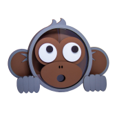 Χειροποίητος ξύλινος κουμπαράς Oliver το μαϊμουδάκι  (HC1017)