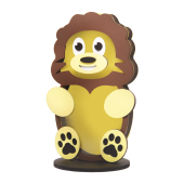 Χειροποίητος ξύλινος κουμπαράς κουμπαράς Bruno το λιοντάρι (HC1054)