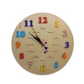 Χειροποίητο ξύλινο εκπαιδευτικό ρολόι (HC1328)