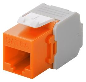 GOOBAY Keystone module RJ45 CAT 6A 90690, UTP, πορτοκαλί