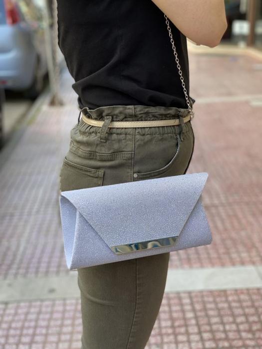 Τσαντάκι αμπιγιέ φάκελος ρόζ χρυσό XX3455