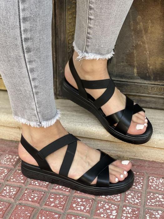 Μαύρο flatform TZ668
