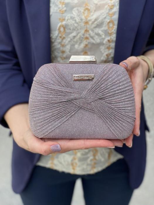 Τσαντάκι clutch αμπιγιέ με ιδιαίτερο σχέδιο ρόζ 21927