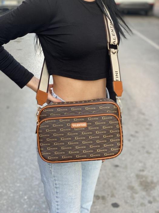 Τσάντα χιαστί κάμελ BB15115