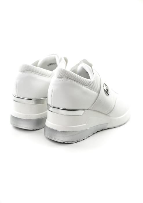 Άσπρο sneakers με λάστιχο και πλατφόρμα H9001